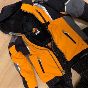 Obermeyer I-Grow bib pants and jacket set kids size 8